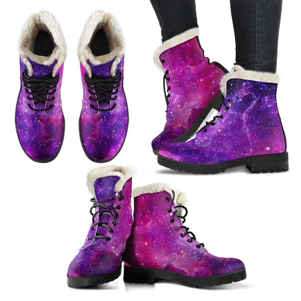 Galaxy Dreamers Faux Fur Leather Boots - 2