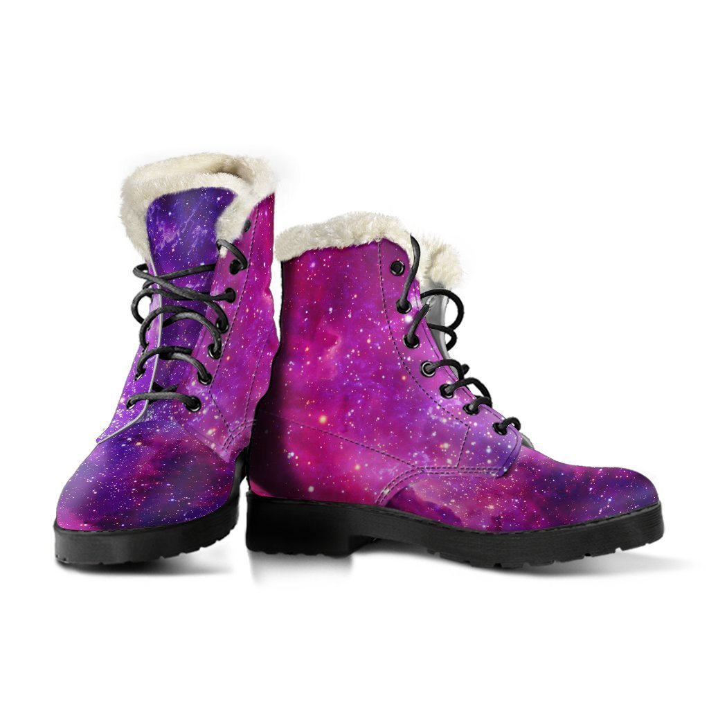 Galaxy Dreamers Faux Fur Leather Boots - 3