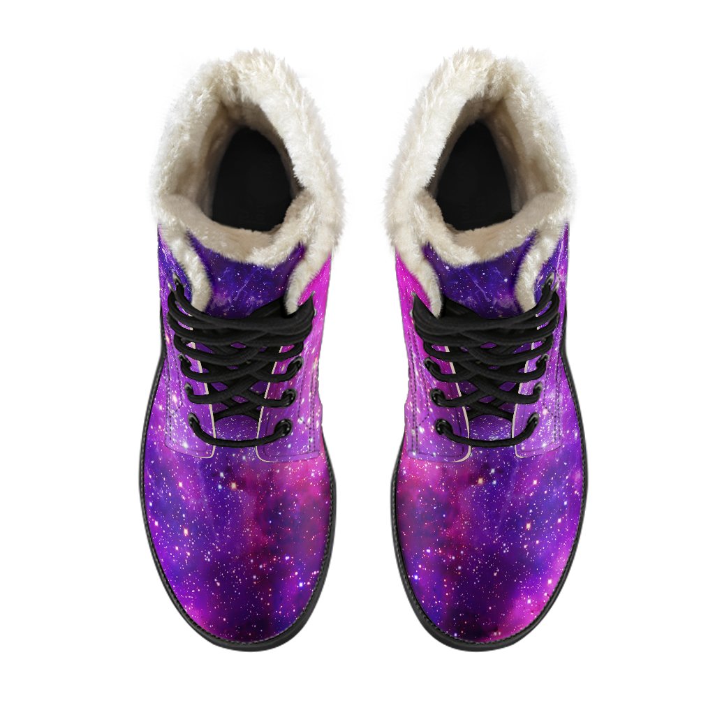 Galaxy Dreamers Faux Fur Leather Boots - 4