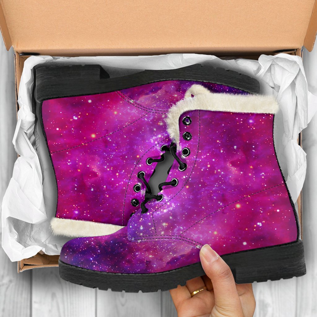 Galaxy Dreamers Faux Fur Leather Boots - 5