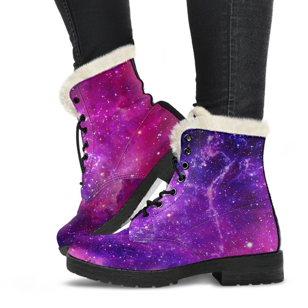 Galaxy Dreamers Faux Fur Leather Boots - 1