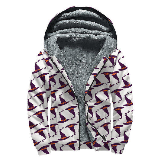 Groovy Purple Witchy Vibes Sherpa Lined Zip Up Hoodie - 1