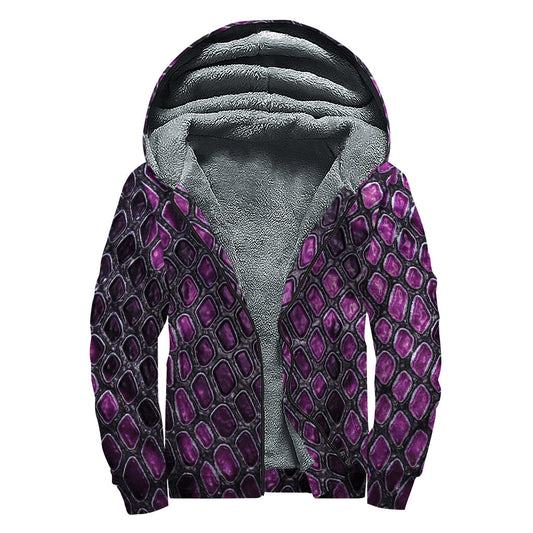 Snakeskin Serenity: The Ultimate Hippie Sherpa Hoodie - 1