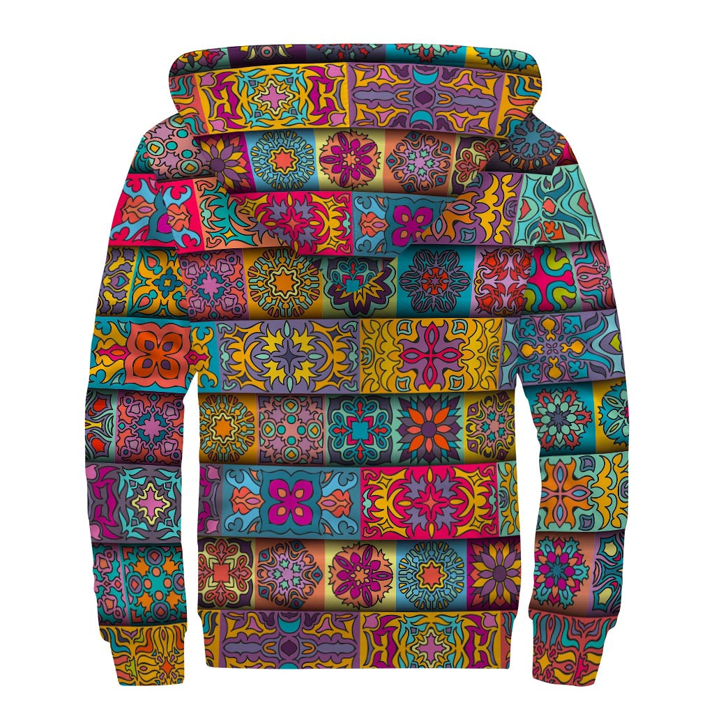 Bohemian Bliss: Sherpa Lined Zip Up Hoodie for the Free-Spirited Hippie - 2