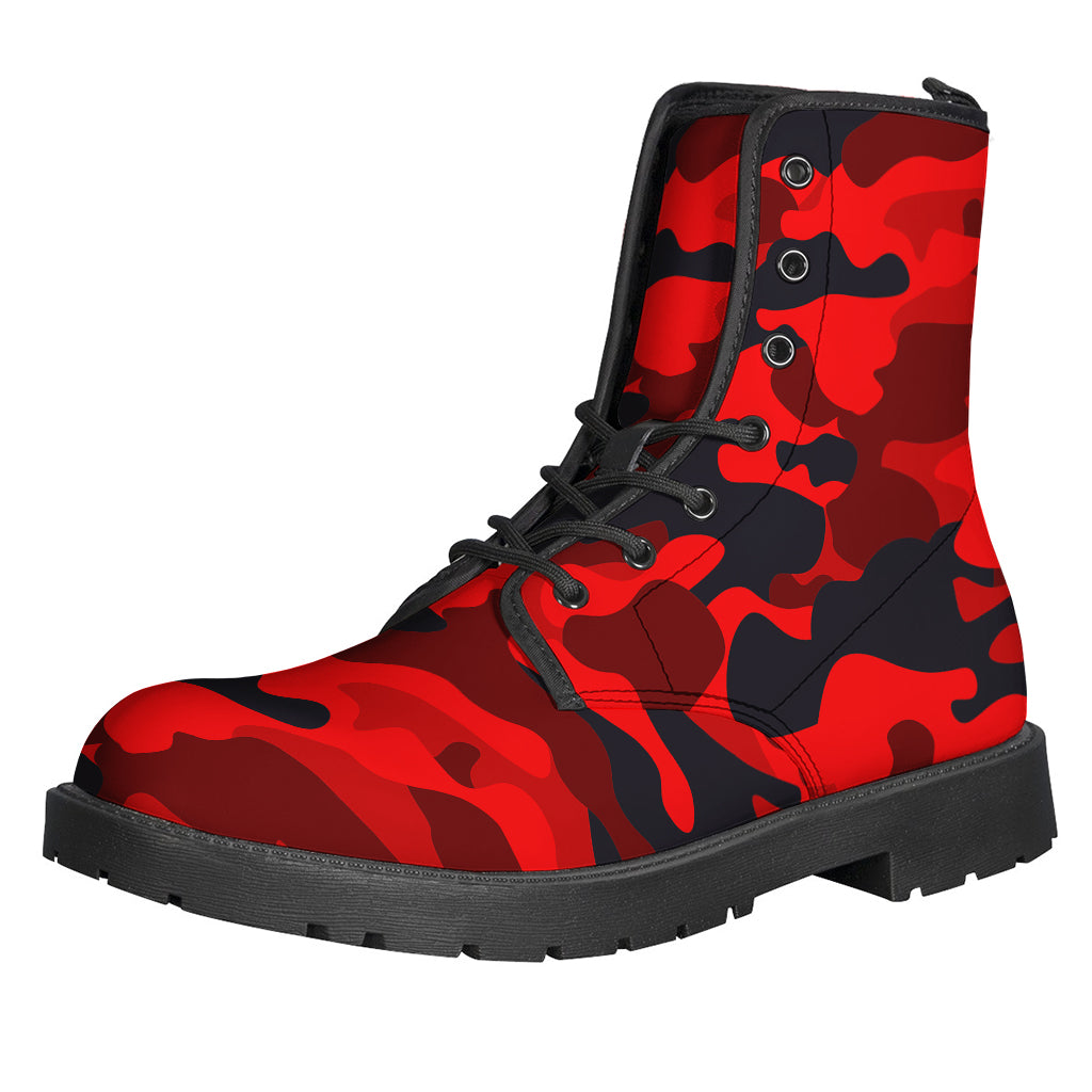 Groovy Camouflage Print Leather Boots for Stylish Hippies - 1