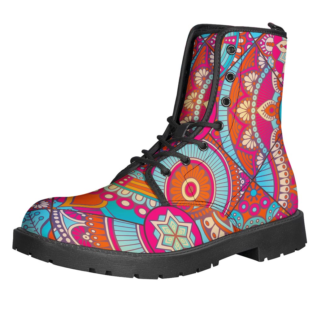 Groovy Geometric Leather Boots for Earthy Bohemians - 1