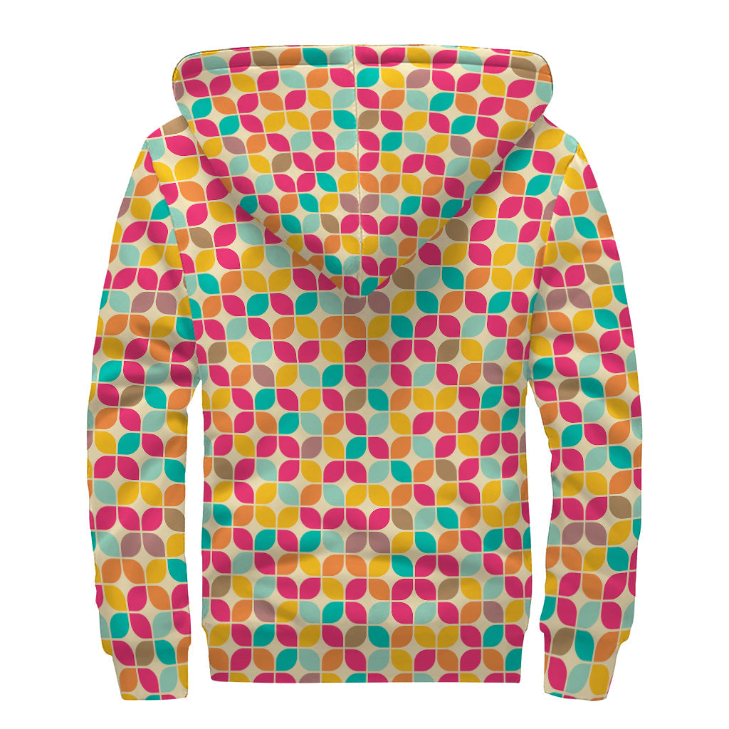 Groovy Geometric Sherpa Lined Zip Up Hoodie for the Far Out Hippie - 2