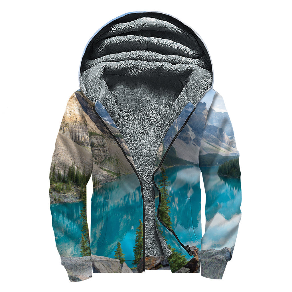 Rocky Mountain Dreamin' Sherpa Lined Zip Up Hoodie - 1