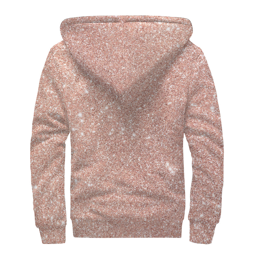 Rose Gold Dreamer Sherpa Lined Zip Up Hoodie for Free Spirited Hippies - 2