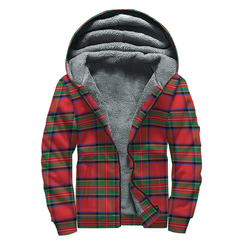 Royal Stewart Tartan Sherpa Lined Zip Up Hoodie for Groovy Hippies - 1