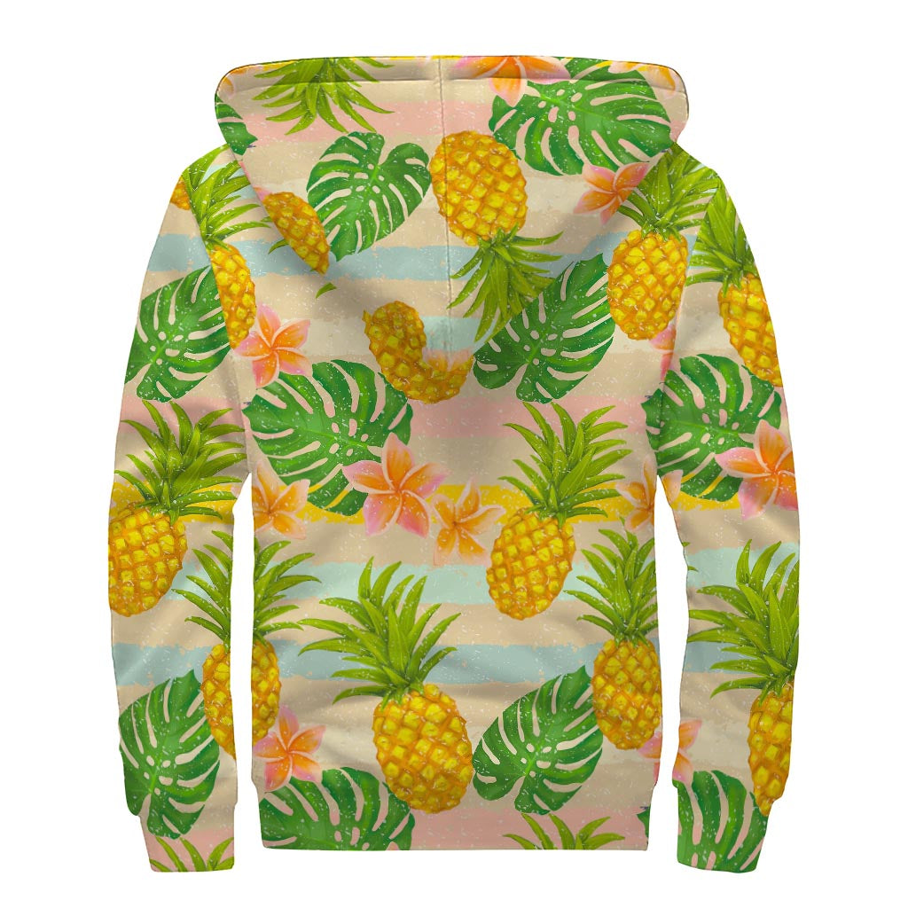 Pineapple Paradise: Sherpa Lined Zip Up Hoodie for True Hippies - 2