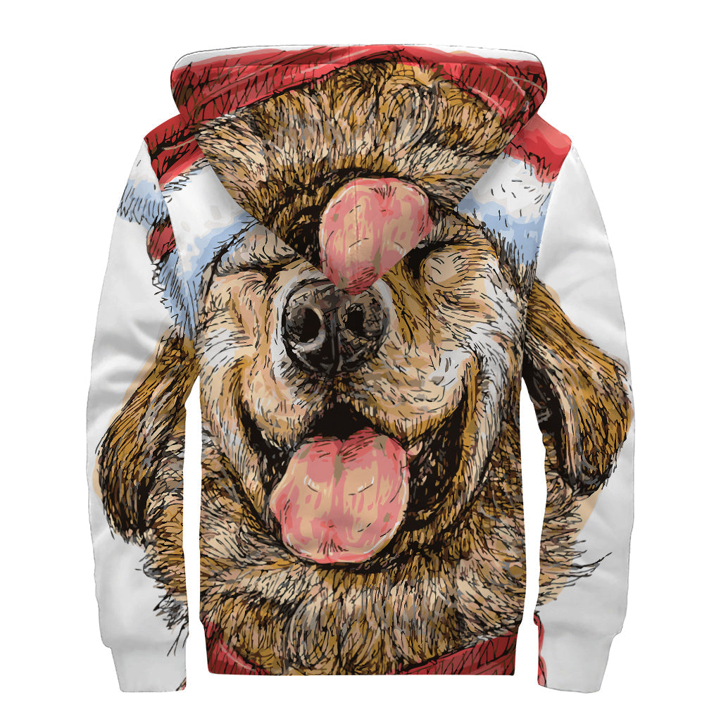 Groovy Labrador Sherpa Hoodie for Stylish Hippies - 2