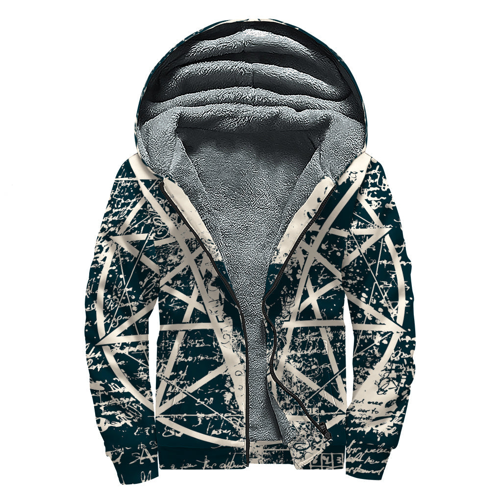 Satanic Goat Skull Sherpa Hoodie for the Hipster Hippie - 1