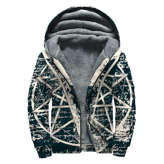 Satanic Goat Skull Sherpa Hoodie for the Hipster Hippie - 1