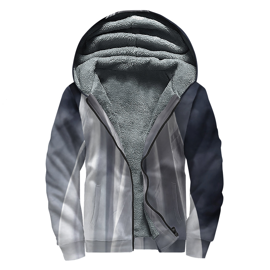 Far Out Ghostly Vibes: Sherpa Lined Zip Up Hoodie for Hippies - 1