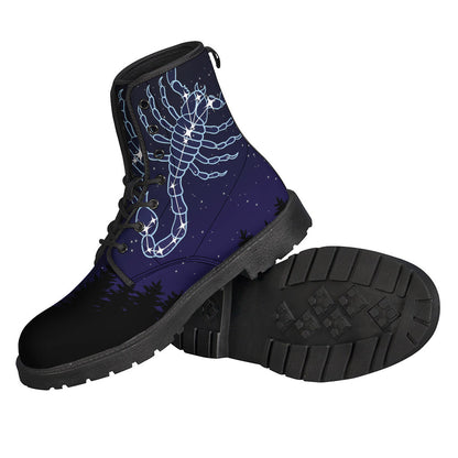 Scorpio Constellation Leather Boots: Chic Hippie Style for the Free-Spirited - 2