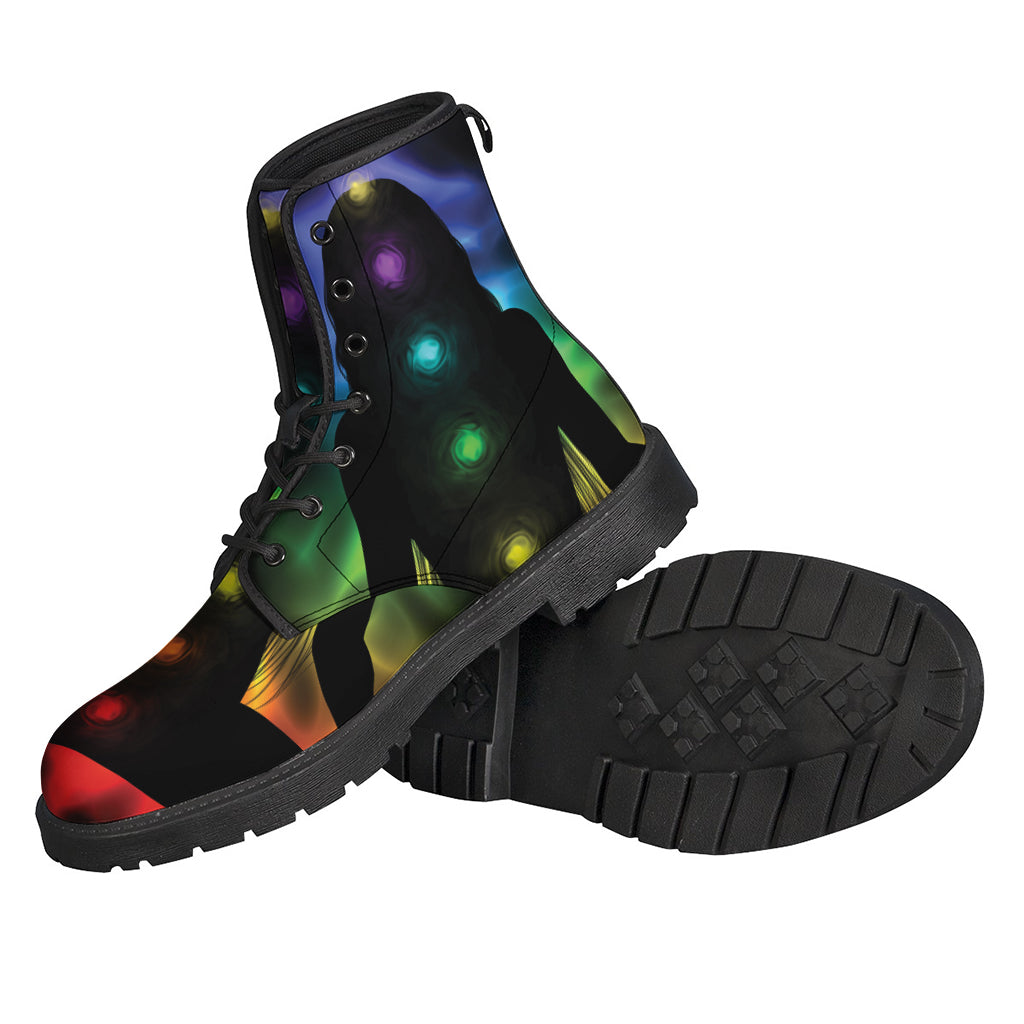 Seven Chakras Aura Print Hippie Boots: Embrace Your Bohemian Style - 2