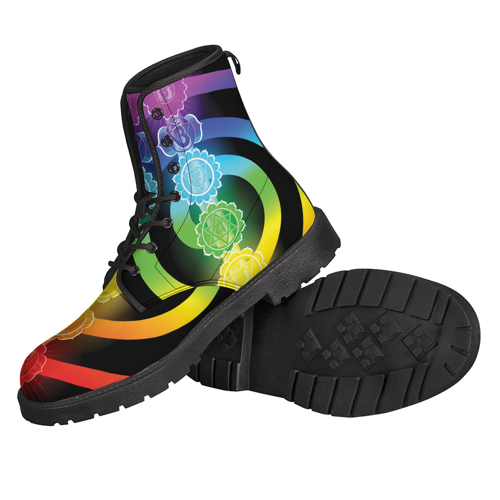 Rainbow of Life Leather Lightweight Boots for Free-Spirited Hippies - 2