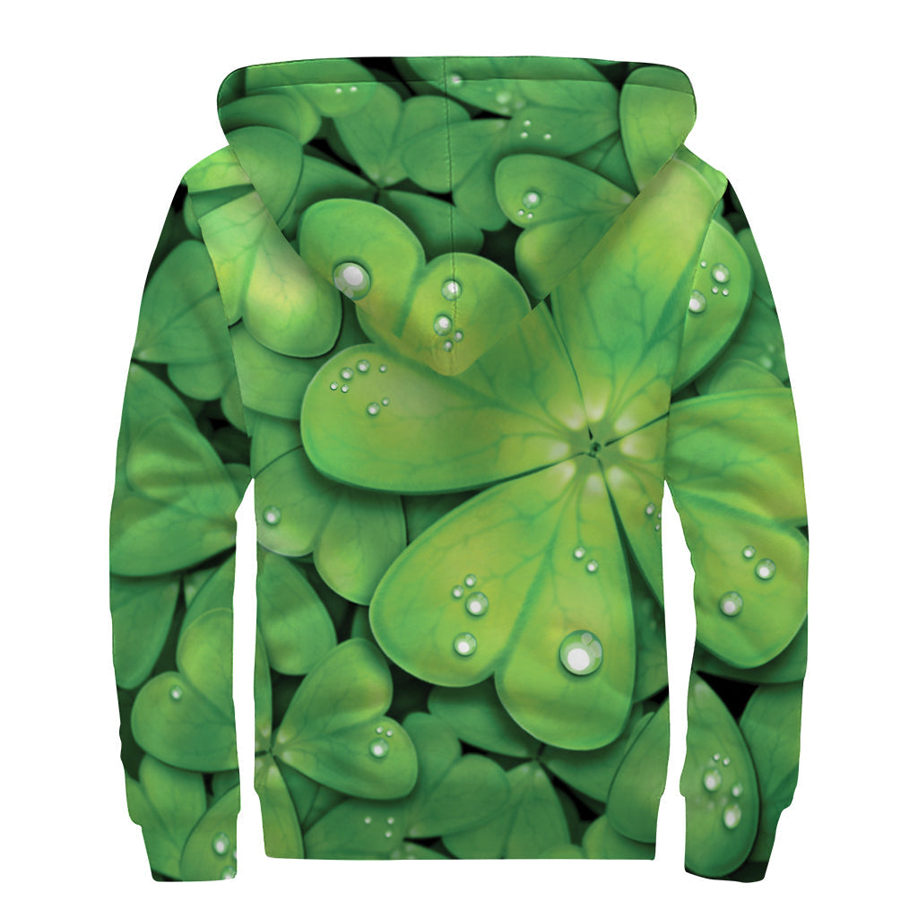 Shamrock Dreams: Sherpa Lined Zip Up Hoodie for Hippies - 2