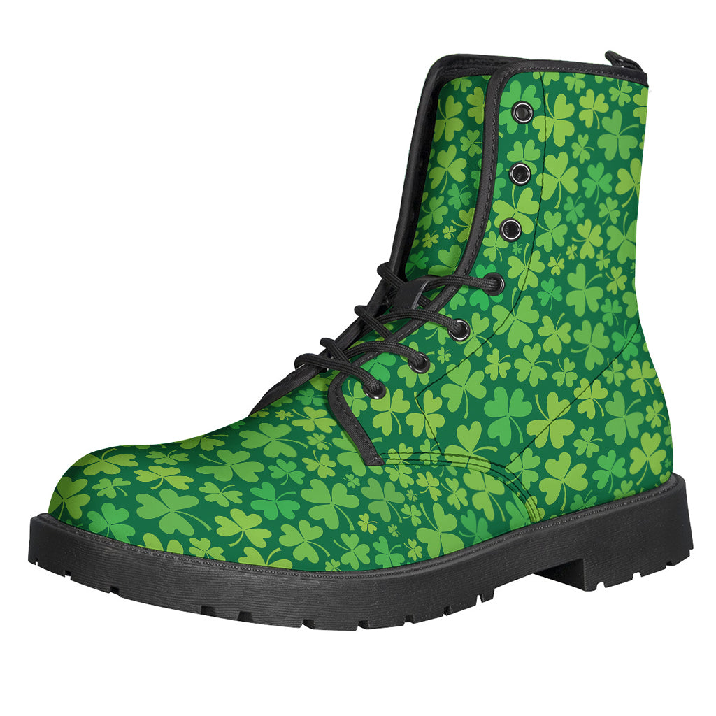 Shamrock Leaf Lightweight Leather Boots for the Groovy Hippie - 1