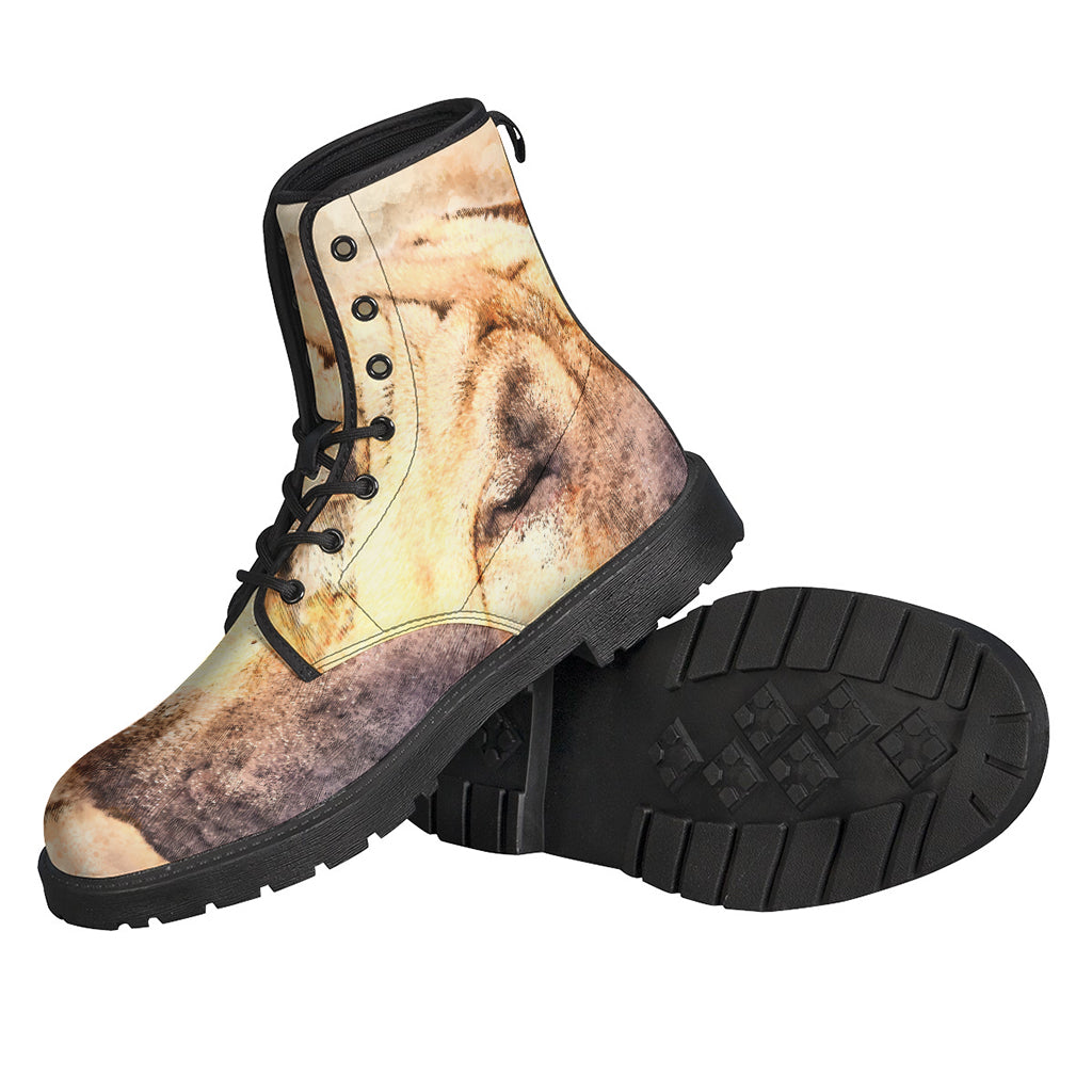 Step into the Groove: Shar-Pei Portrait Leather Lightweight Boots for Hippies - 2