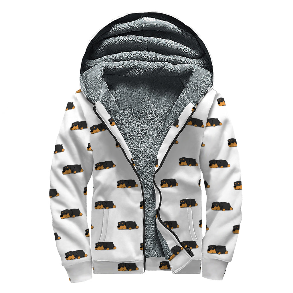 Peaceful Paws: Sherpa-Lined Zip Up Hoodie for Groovy Hippies - 1