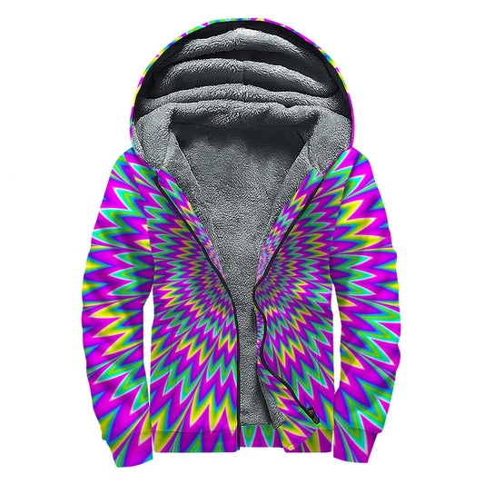 Spiral Illusion Sherpa Hoodie - Embrace Your Inner Hippie Style! - 1