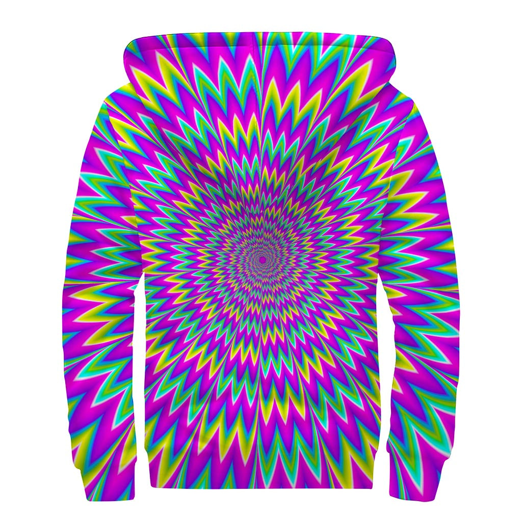 Spiral Illusion Sherpa Hoodie - Embrace Your Inner Hippie Style! - 2