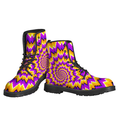 Spiral Expansion: Groovy Leather Lightweight Hippie Boots - 3