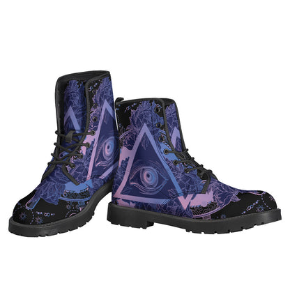 Eye of Providence Leather Lightweight Boots for Modern Hippies - 3