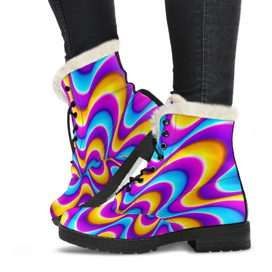 Groovy Galore: Faux Fur Leather Boots for the Modern Hippie - 1