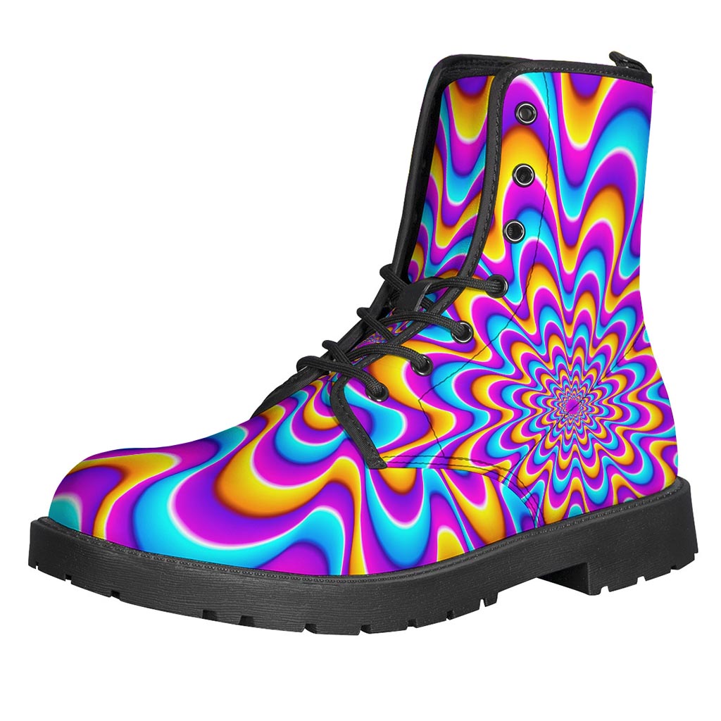 Psychedelic Splashing Colors Leather Boots for Free-Spirited Hippies - 1