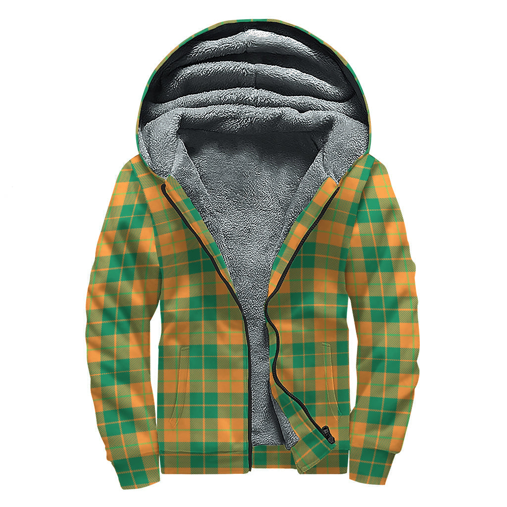 Stewart Plaid Print Sherpa Lined Zip Up Hoodie: A Hippie's Dream - 1