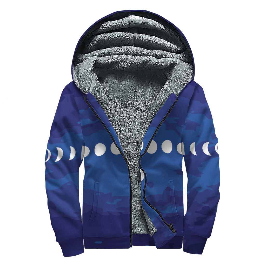 Starry Sky Lunar Phase Sherpa Hoodie - Embrace Your Inner Hippie Vibes! - 1