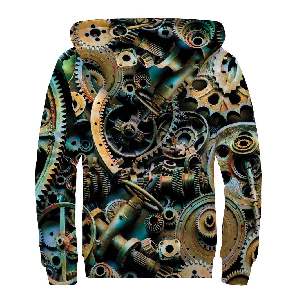 Steampunk Sherpa-Lined Zip-Up Hoodie for the Free-Spirited Hippie - 2