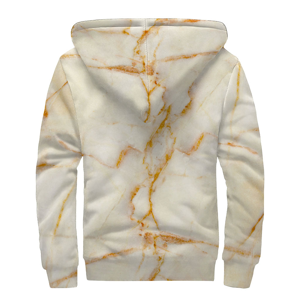 Sugar Brown Marble Print Sherpa Lined Zip Up Hoodie: Embrace Your Inner Hippie Style - 2