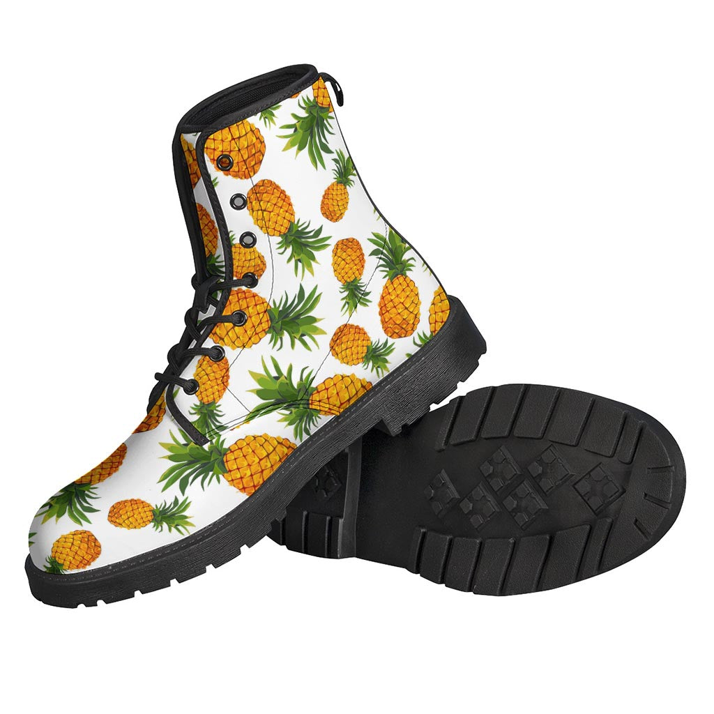 Summer Pineapple Pattern Leather Hippie Boots - 2