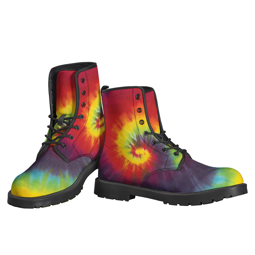 Groovy Summer Tie-Dye Leather Boots for Free-Spirited Hippies - 3