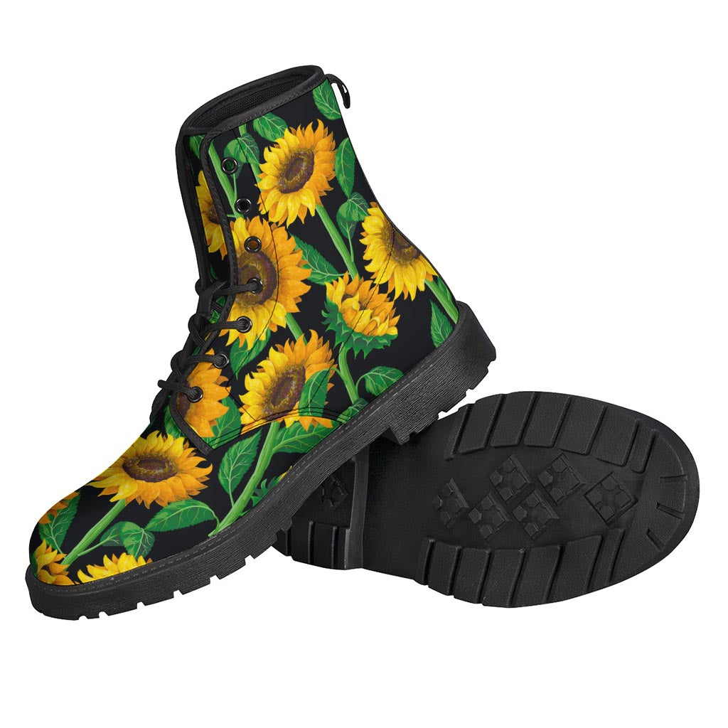 Sunflower Power: Leather Lightweight Boots for Stylish Hippies - 2