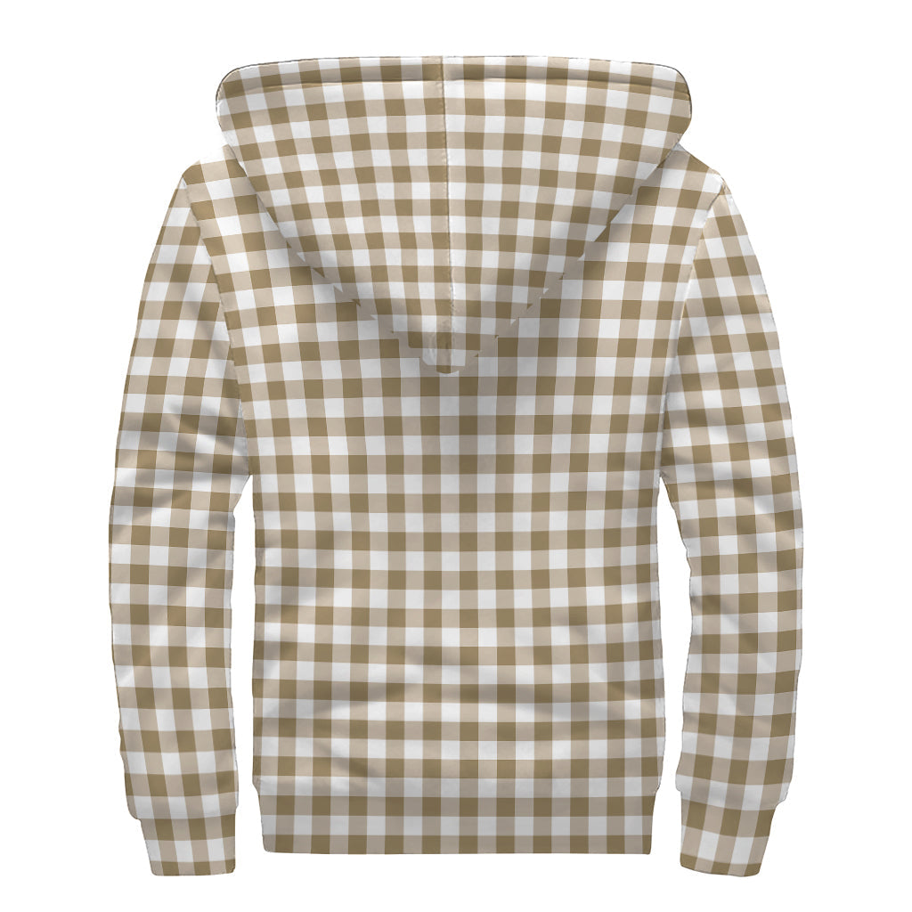 Groovy Gingham Sherpa: Embrace Your Inner Hippie with This Sherpa Lined Zip Up Hoodie - 2