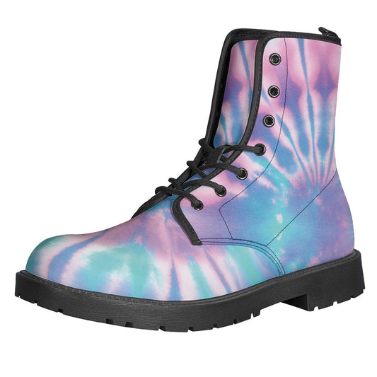 Peace, Love, and Tie Dye: Stylish Leather Lightweight Boots for the Modern Hippie - 1