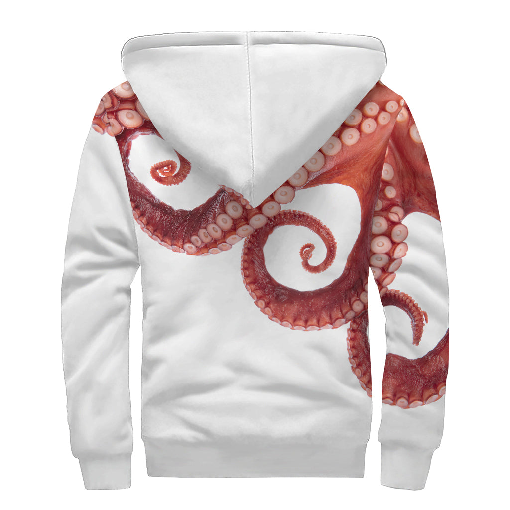 Peaceful Octopus Sherpa Lined Zip Up Hoodie for Groovy Hippies - 2