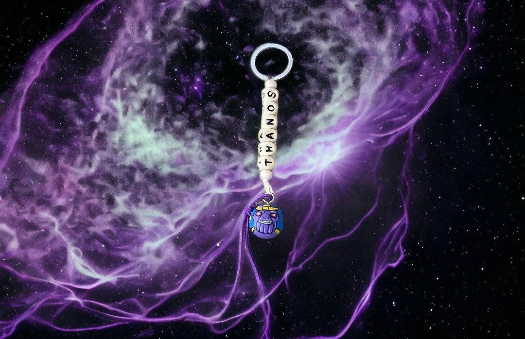 Emerald Blossoms - Thanos Wooden Bead Keychain