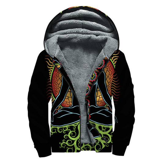 The Seven Chakras Vibes: Sherpa Lined Zip Up Hoodie for the Free-Spirited Hippie - 1