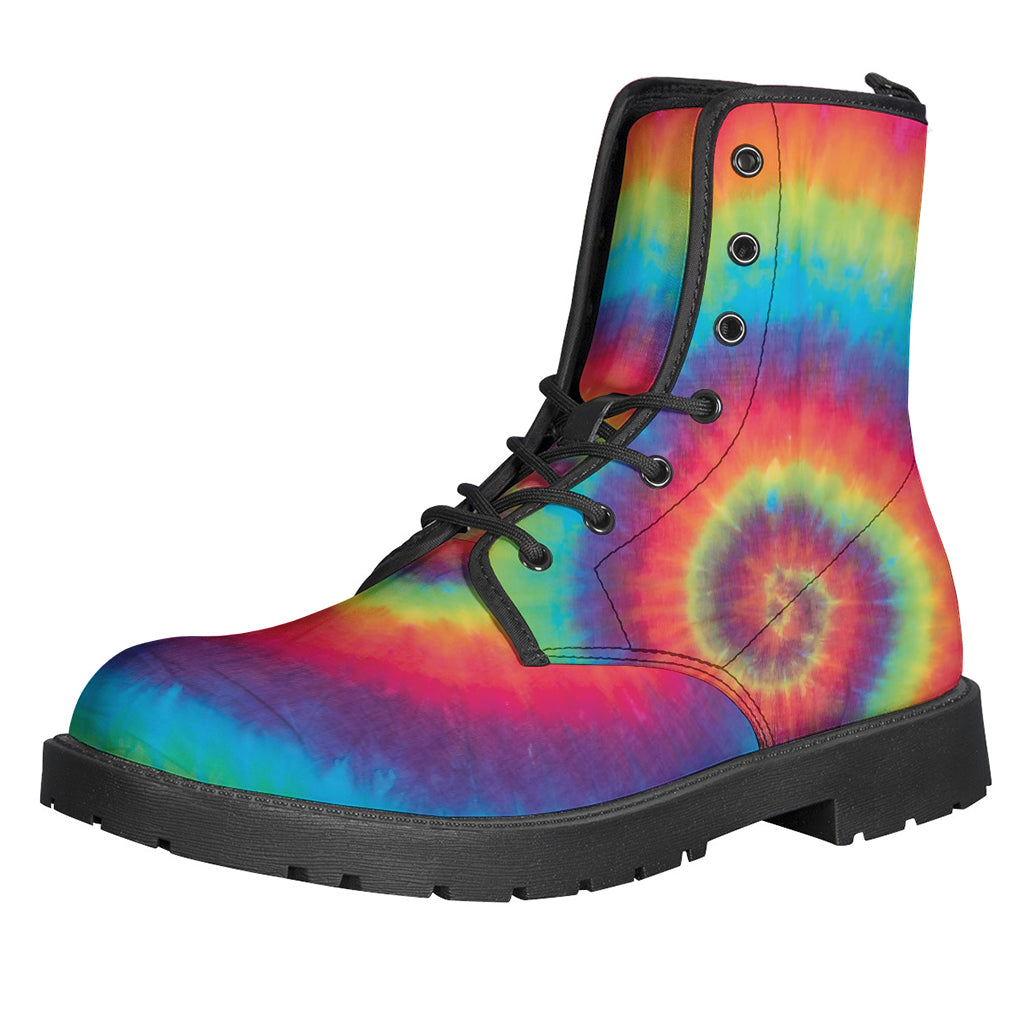 Groovy Tie-Dye Leather Boots for the Free-Spirited Hippie in You - 1