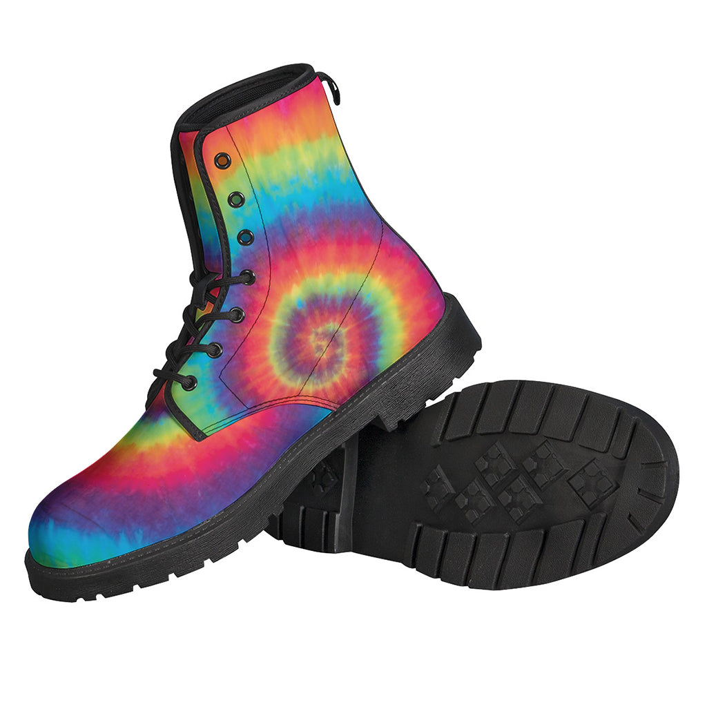 Groovy Tie-Dye Leather Boots for the Free-Spirited Hippie in You - 2