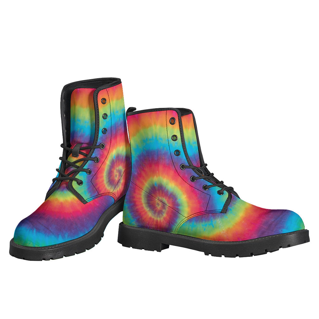 Groovy Tie-Dye Leather Boots for the Free-Spirited Hippie in You - 3