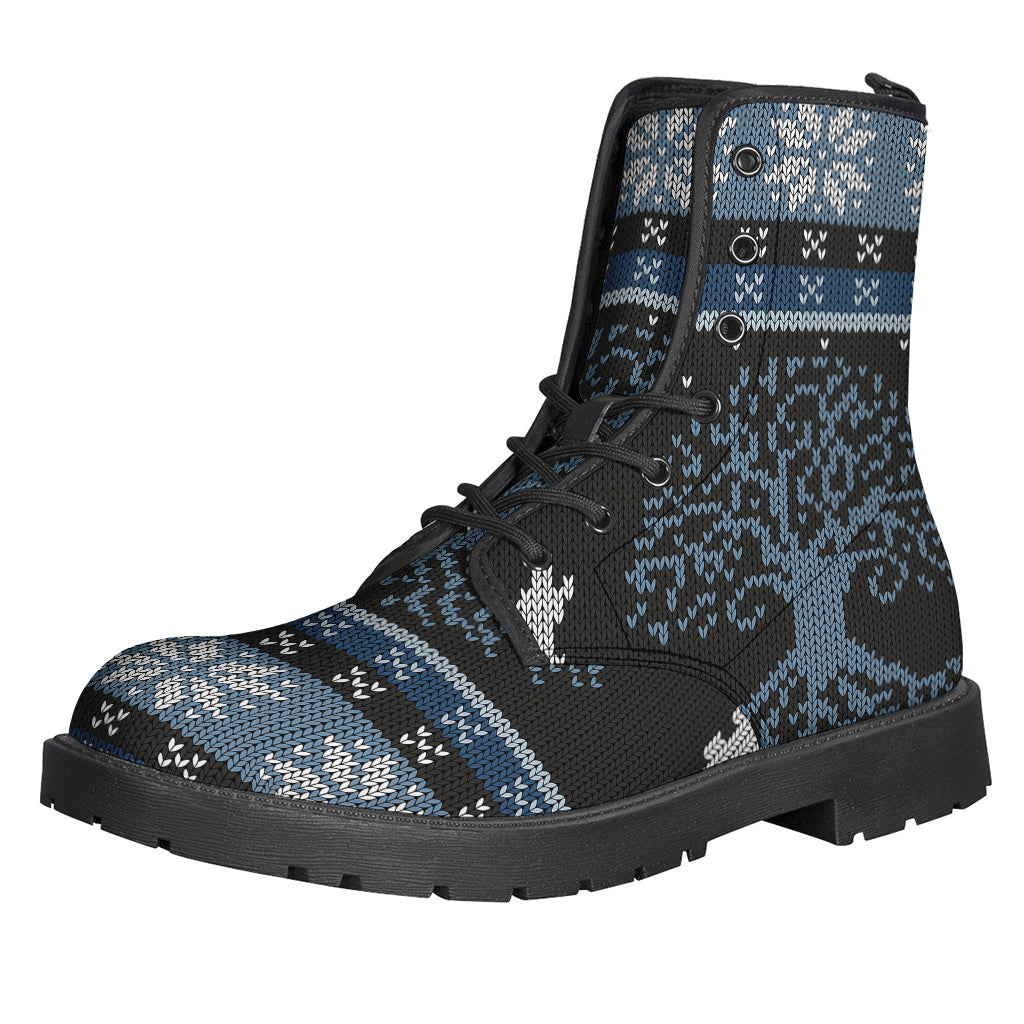 Tree of Life and Howling Wolves Leather Lightweight Boots for the Free-Spirited Hippie - 1