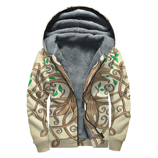 Tree of Life Celtic Sherpa Hoodie: Embrace Your Inner Hippie - 1