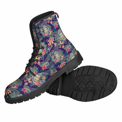 Step out in Style with Tropical Buddha Print Leather Boots - A Hippie's Essential! - 2